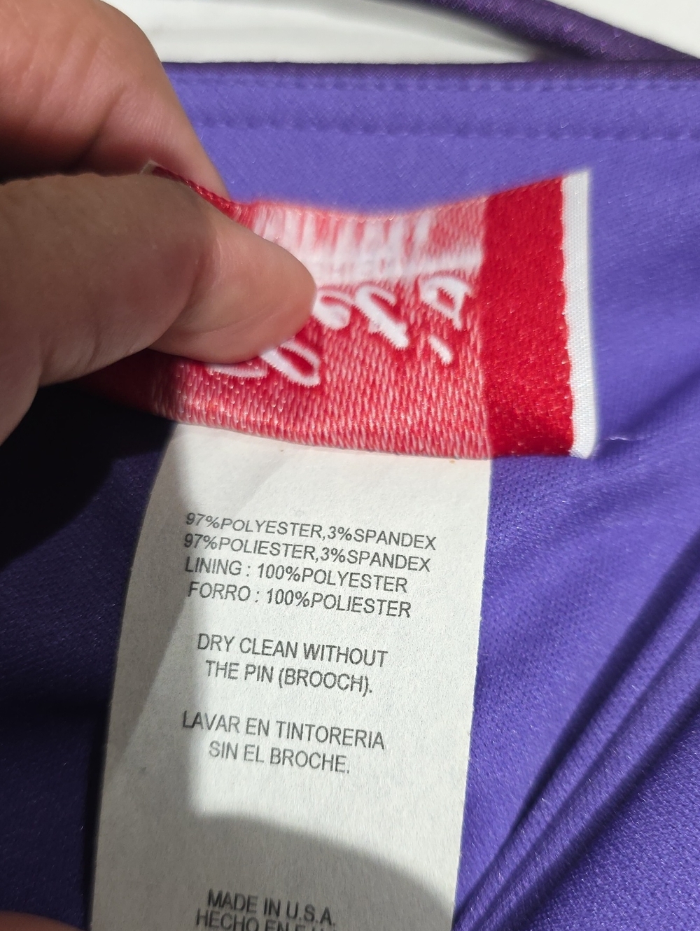 Let’s Satin NWT Purple Slip  Dress Size M Made In USA - Picture 10 of 10